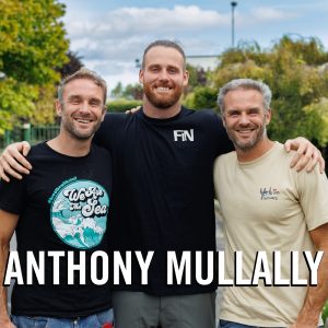 An image of Anthony Mullally with Steve and Dave Flynn