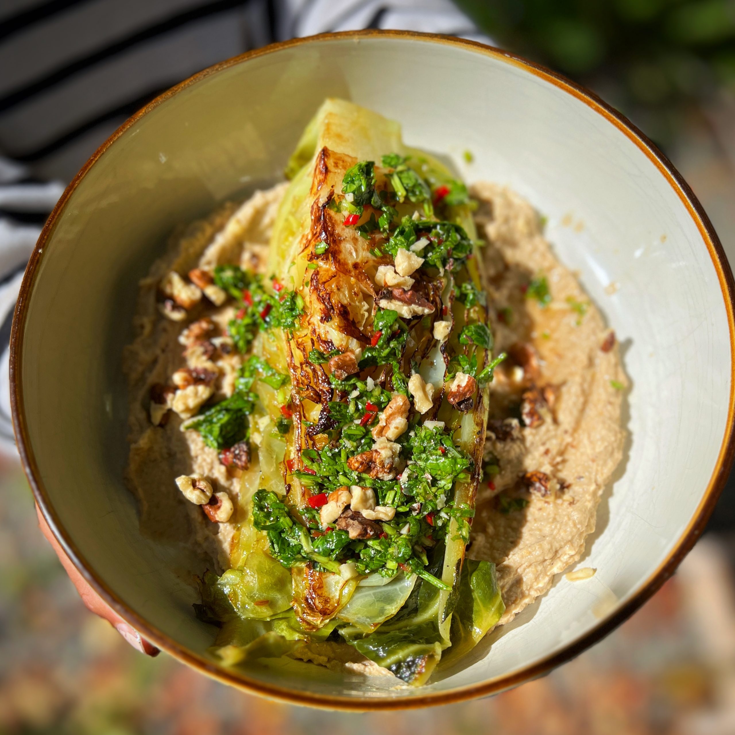 An image of Charred Cabbage with Chimichurri