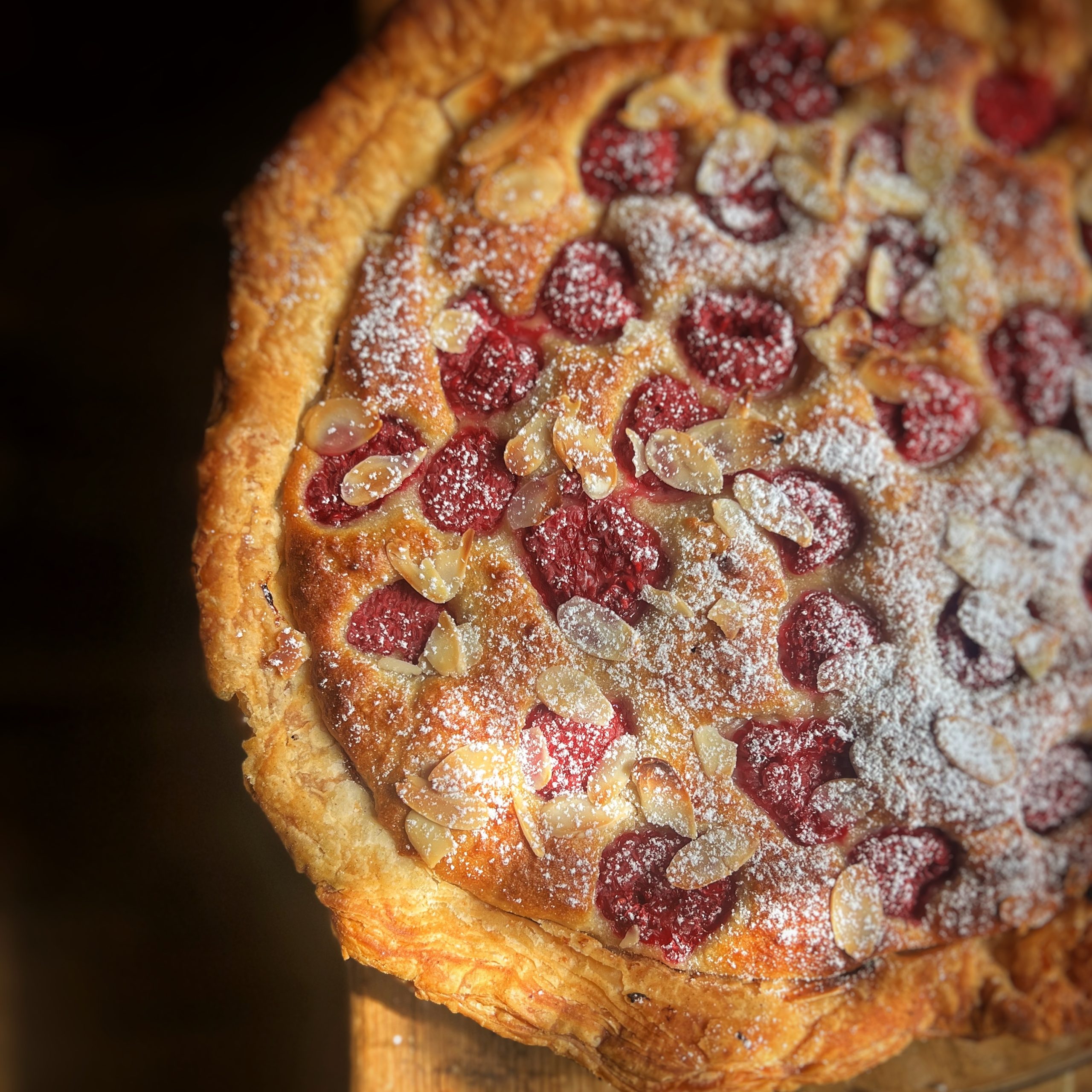 An image of Easy Raspberry Bakewell Puff Pastry Pie