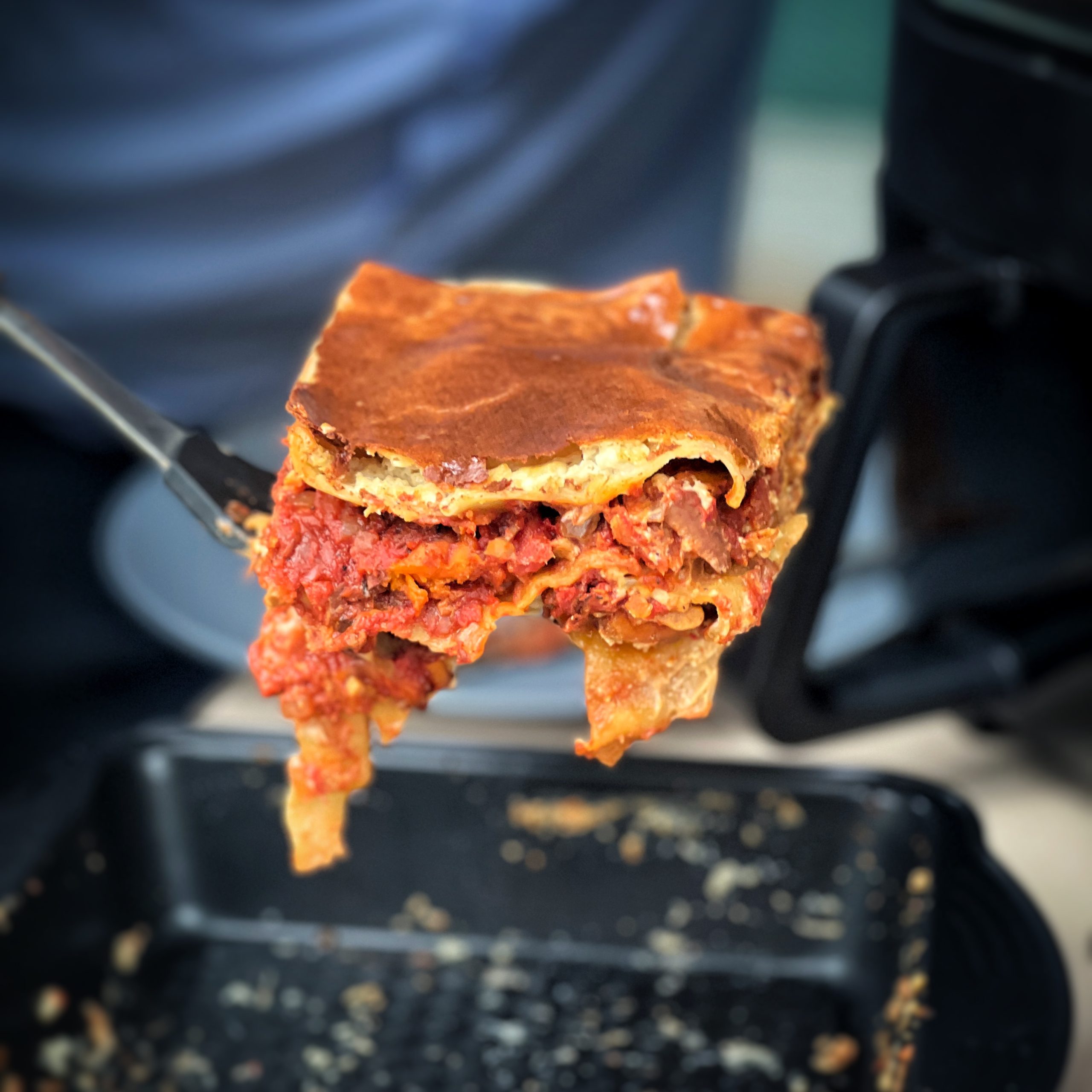 An image of Easy Lasagna made in an airfyer