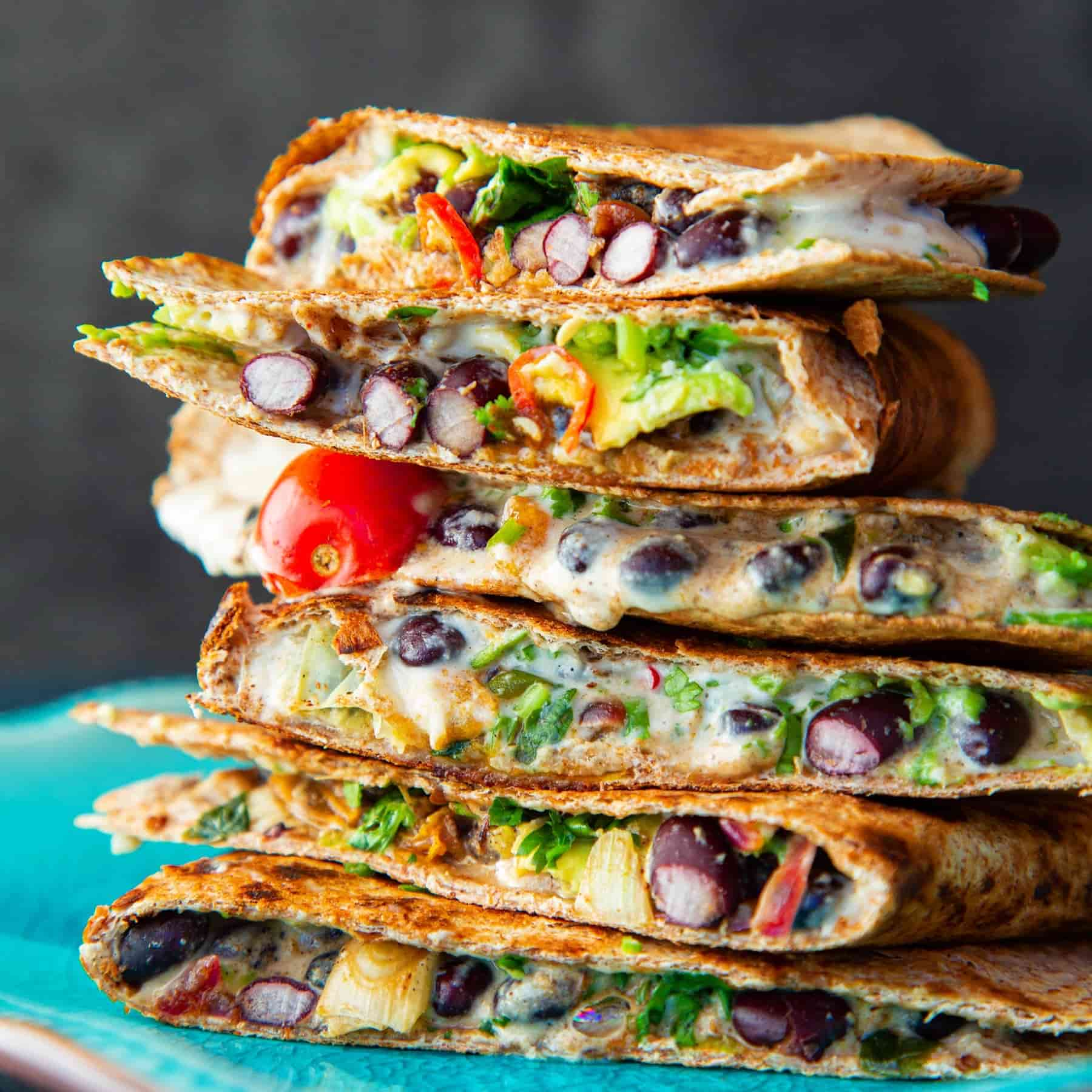 An image of Creamy Spiced Black Bean Quesadilla