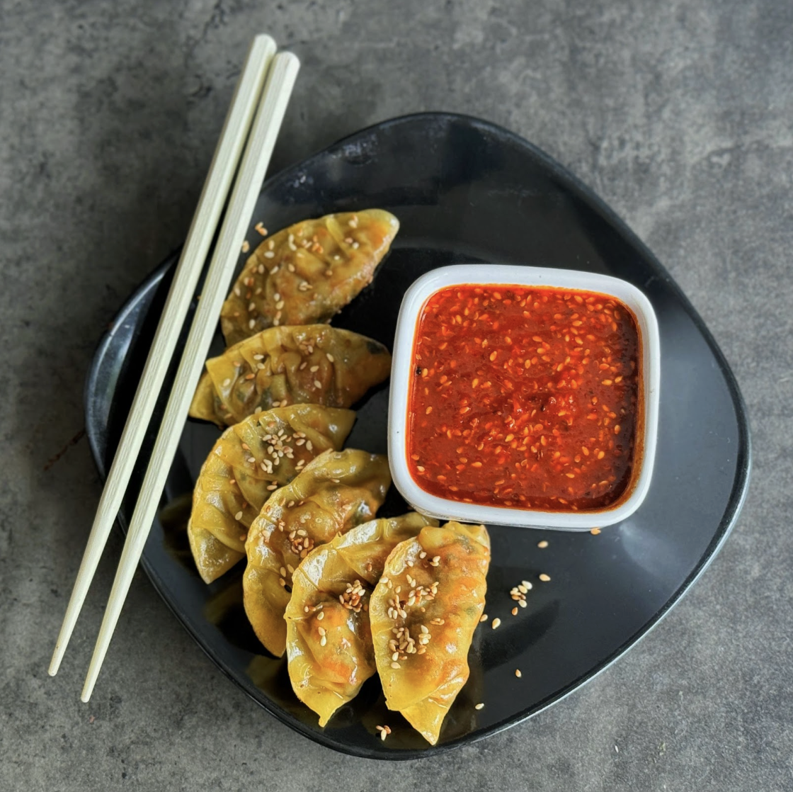 An image of Kimchi & Nettle Gyoza