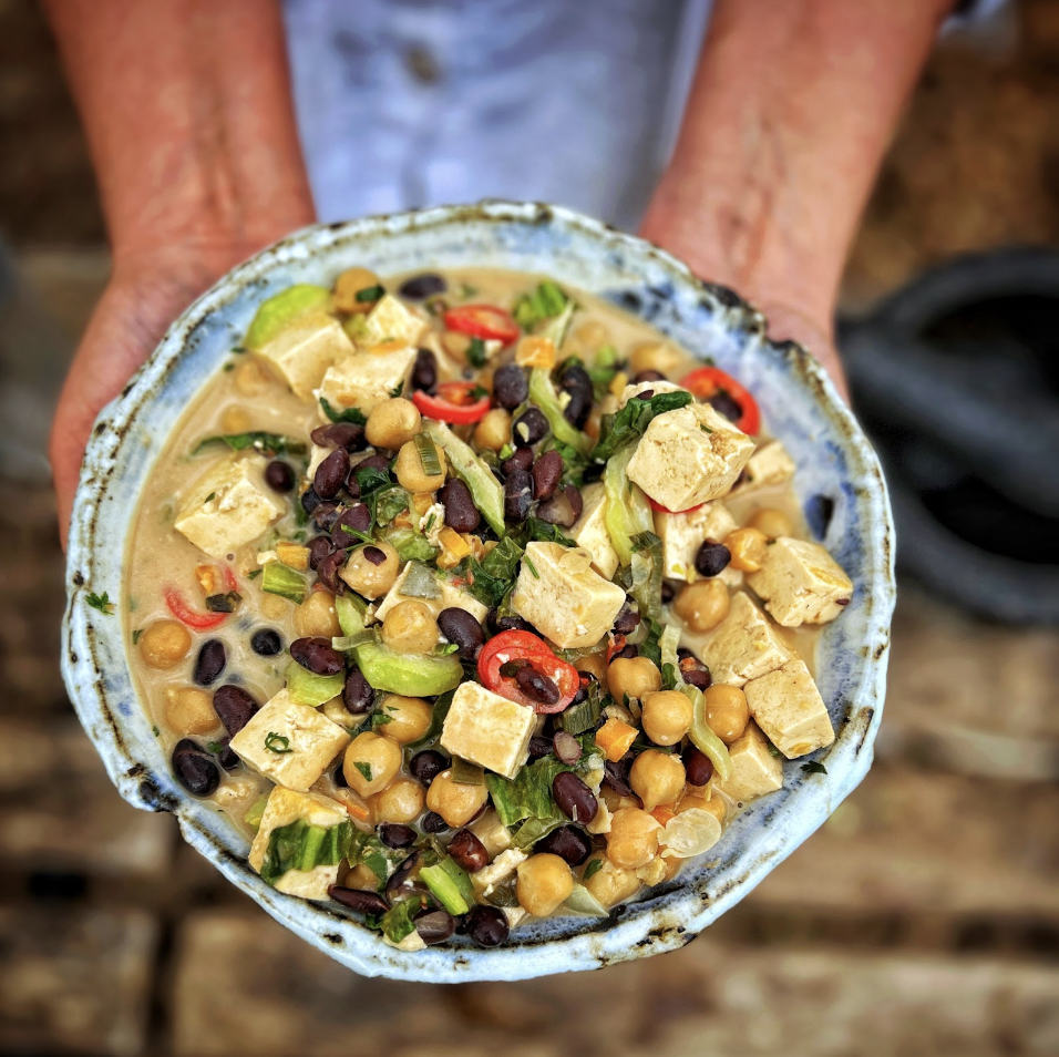 An image of Thai Styled Curry with Tofu and Beans