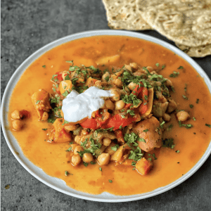 An image of Moroccan Tagine and Sesame flatbreads