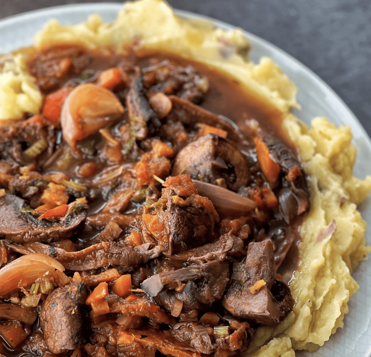 An image of Mushroom Bourguignon with Pumpkin