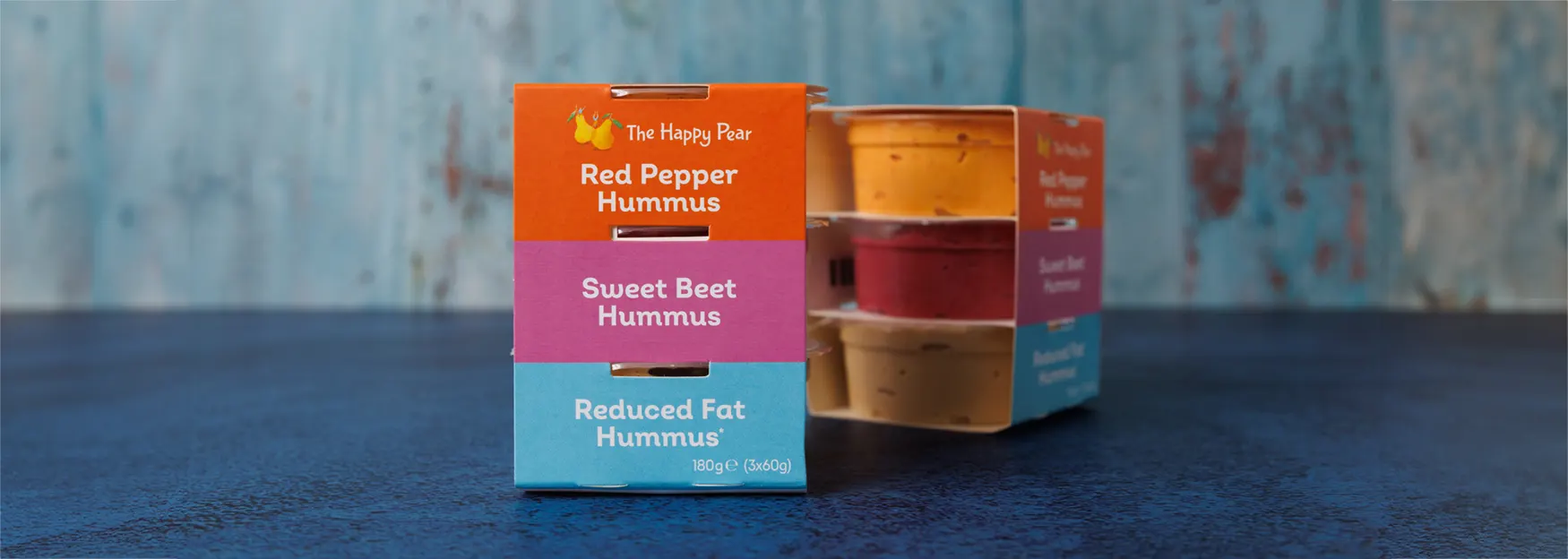 image of the happy pear humus variet pack